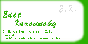 edit korsunsky business card